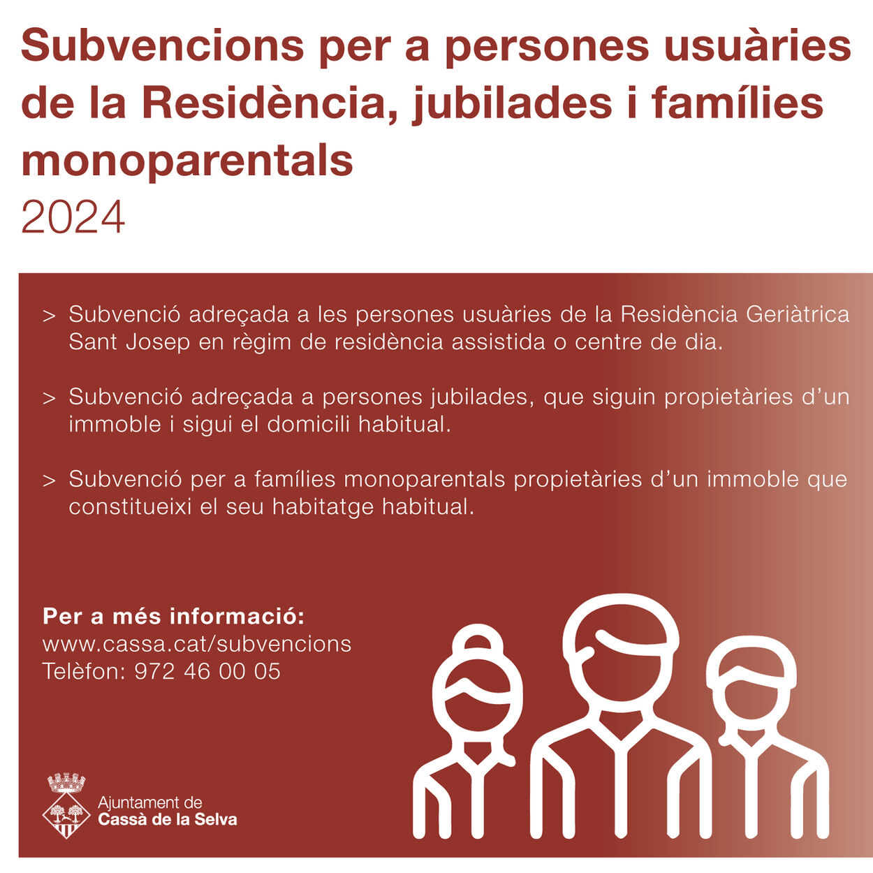 2024 10 Imatge per Xarxes Ajuts Residència Jubilats i Famílies Monoparentals 1