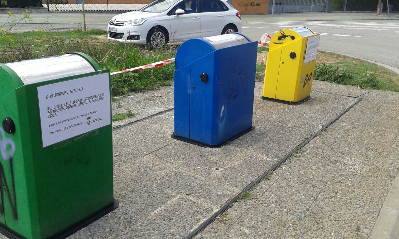 Els contenidors afectats del carrer Peralada