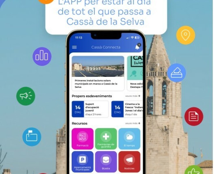 L’Ajuntament estrena la nova APP “Cassà Connecta”