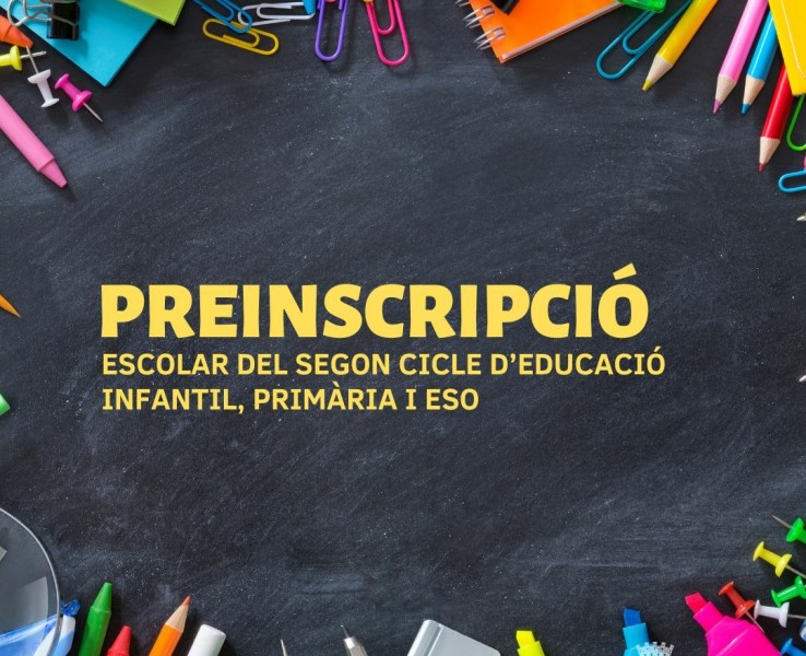 Inici procés de preinscripció escolar del segon cicle d’educació infantil, primària i ESO 2025