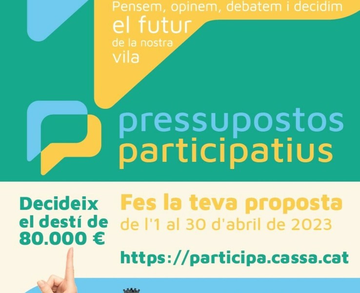 S'obre la recollida de propostes dels pressupostos participatius de 2023