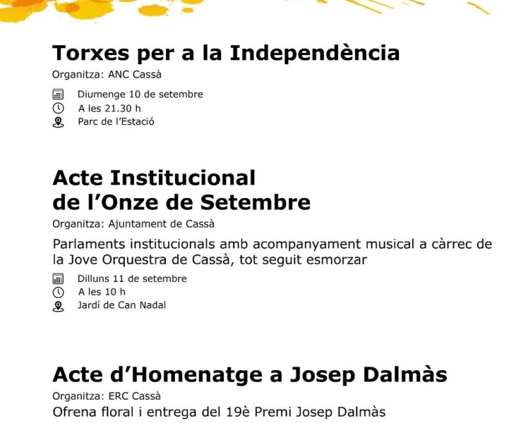 Actes de celebració de la Diada Nacional de Catalunya 2023