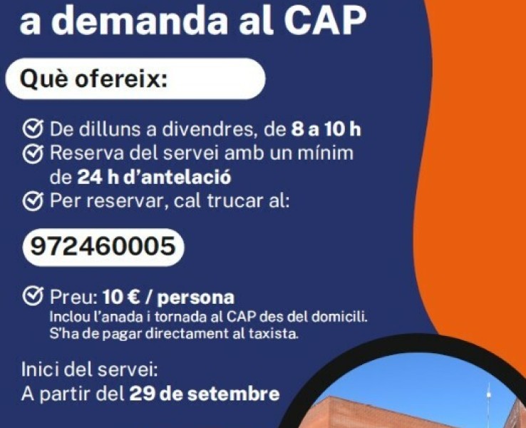 Cassà de la Selva impulsa un nou servei de transport a demanda al CAP adreçat a la gent gran