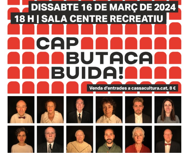 Cassà participa a la iniciativa “Cap butaca buida” per omplir els teatres de Catalunya el 16 de març