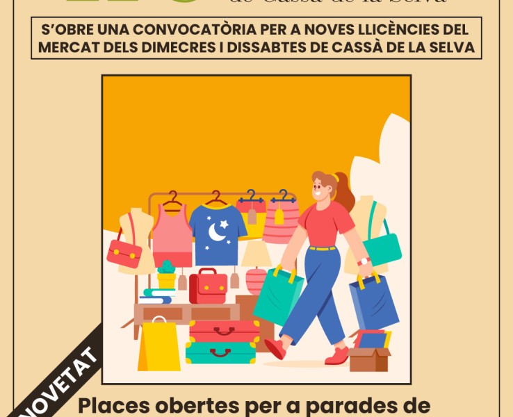 S'obre una convocatòria per  a noves llicències del mercat dels dimecres i dissabtes