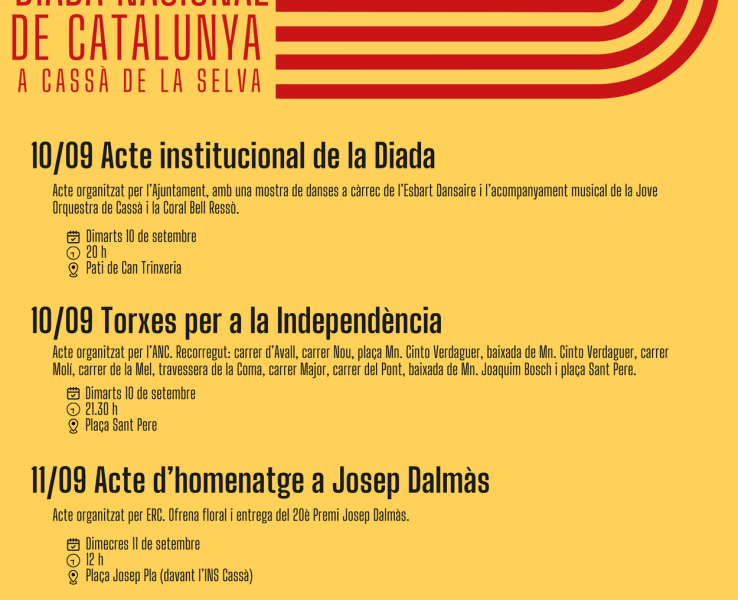 Actes de celebració de la Diada Nacional de Catalunya 2024