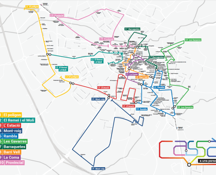 Cassà transforma el poble en un plànol de línies de metro per potenciar el comerç local
