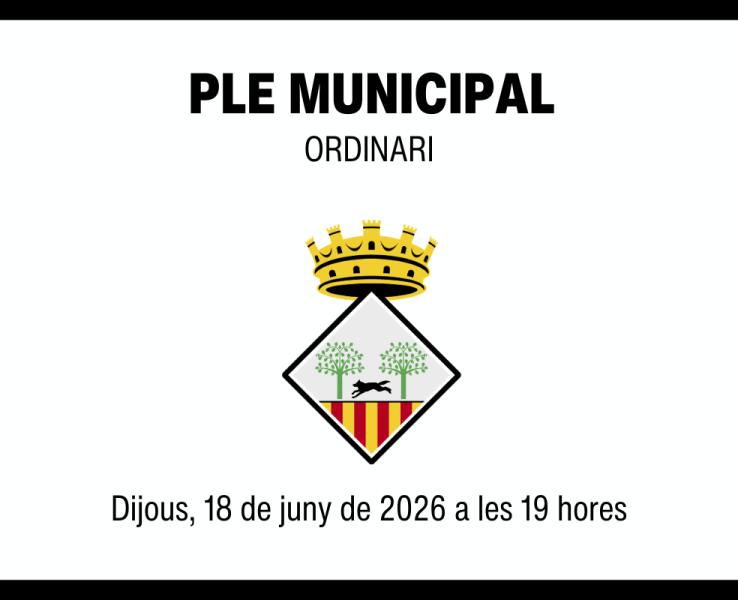 Ple municipal ordinari del 18 de juny de 2026